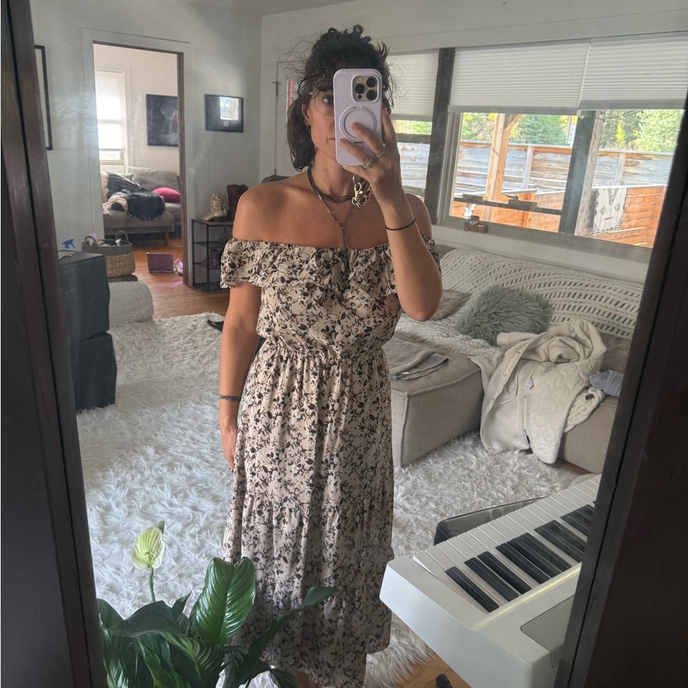 Floral Off-Shoulder Dress